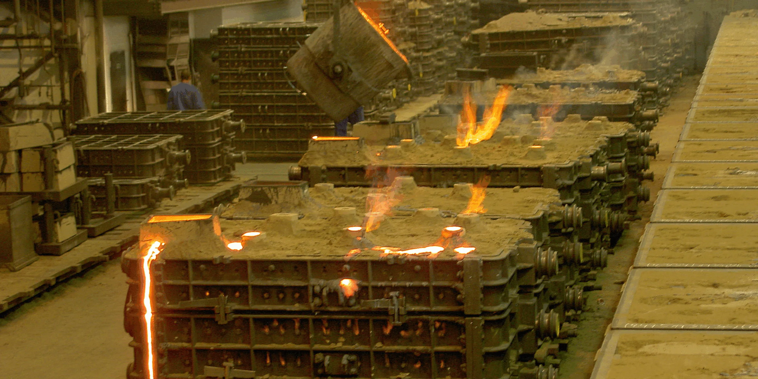 A image to show foundry mould castings