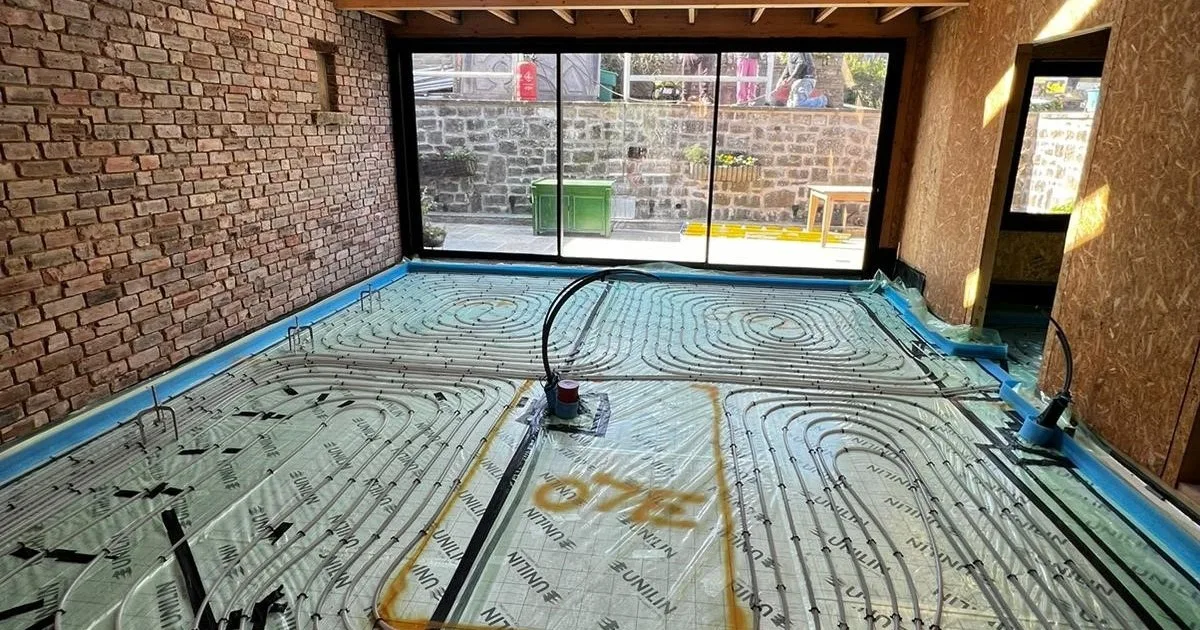 Under floor heating on the Grand Designs project