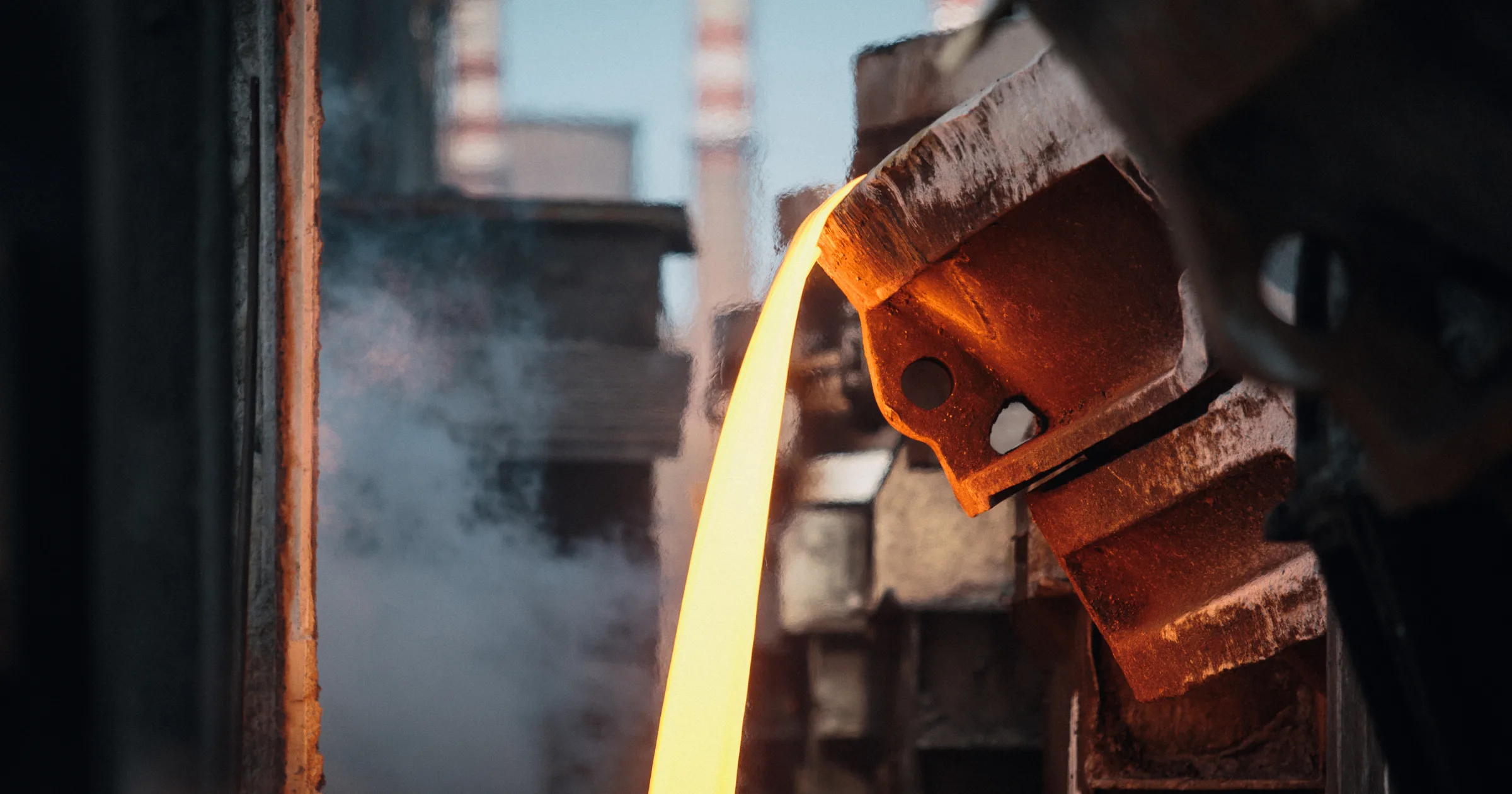 an image showing an industrial foundry casting