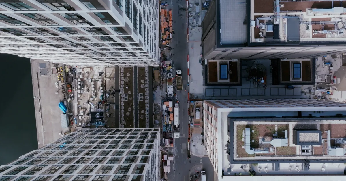 an image showing a London construction site