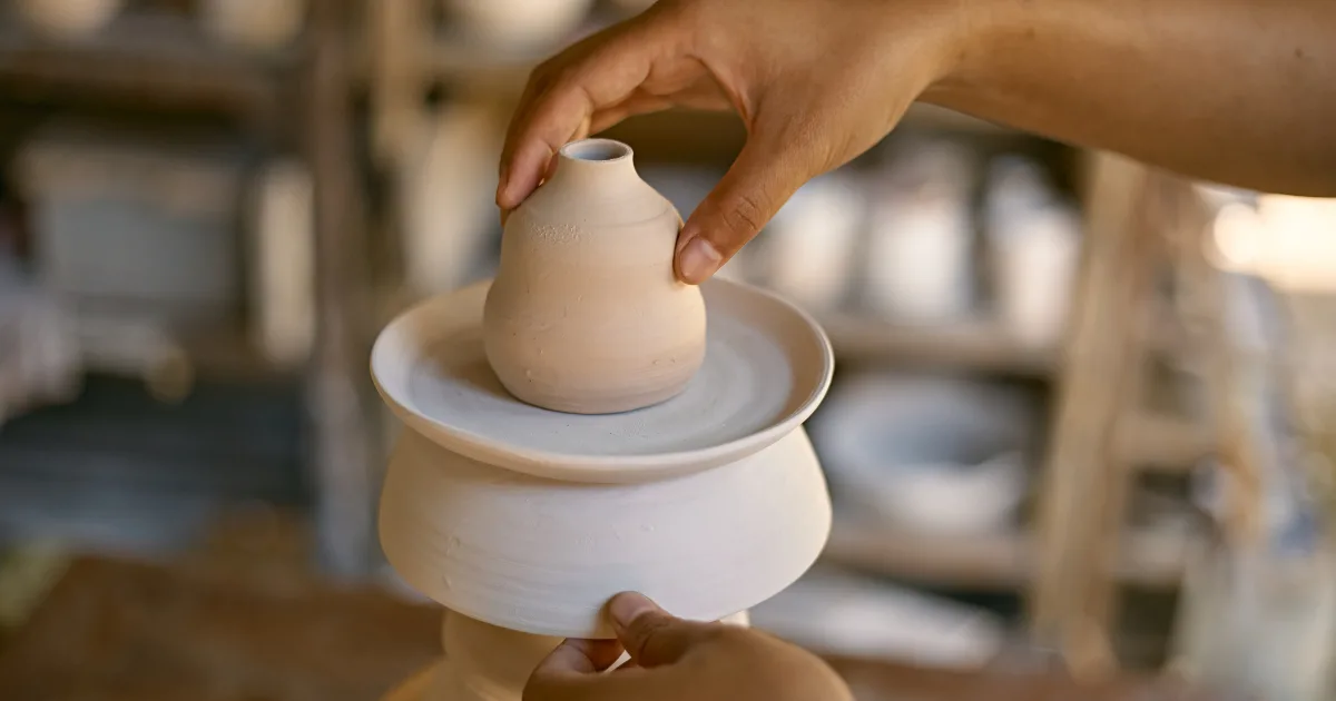 an image portraying ceramic production