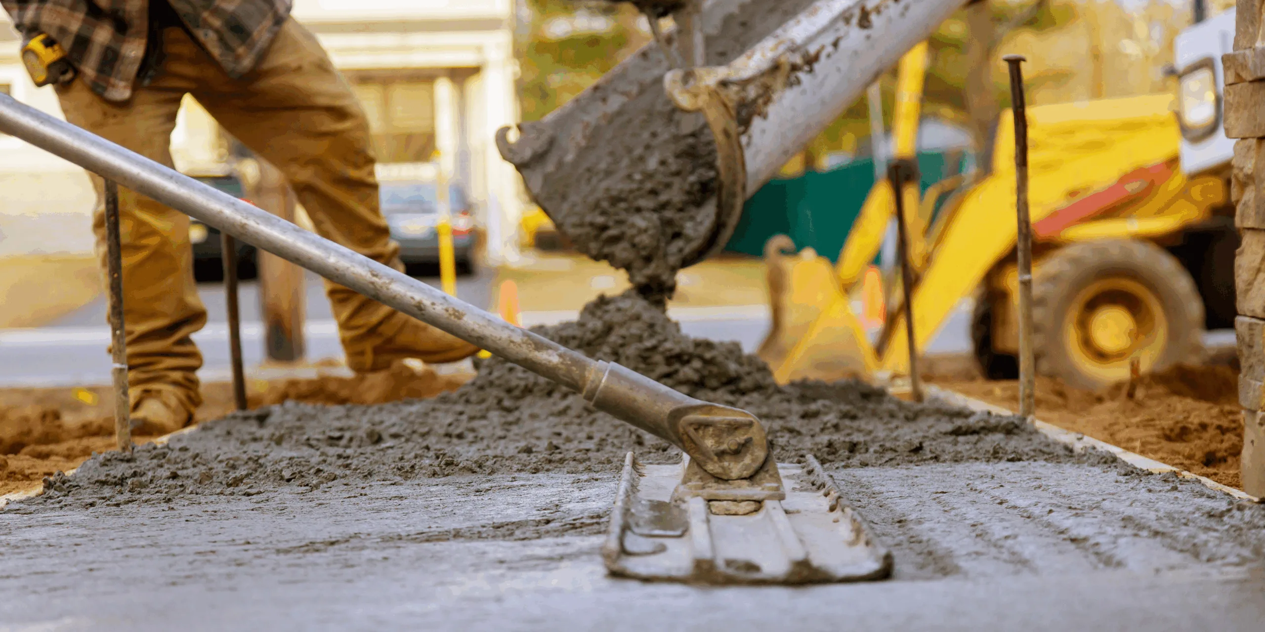 an image showing low carbon concrete being dispersed