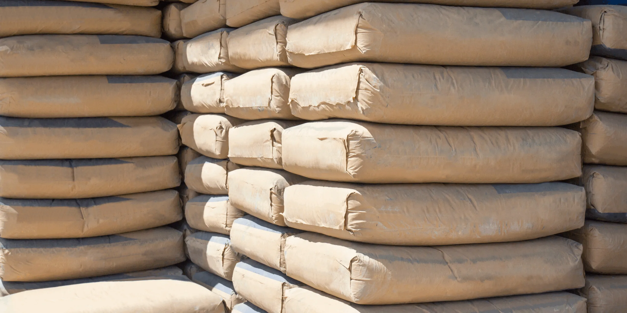 an image showing bagged cement