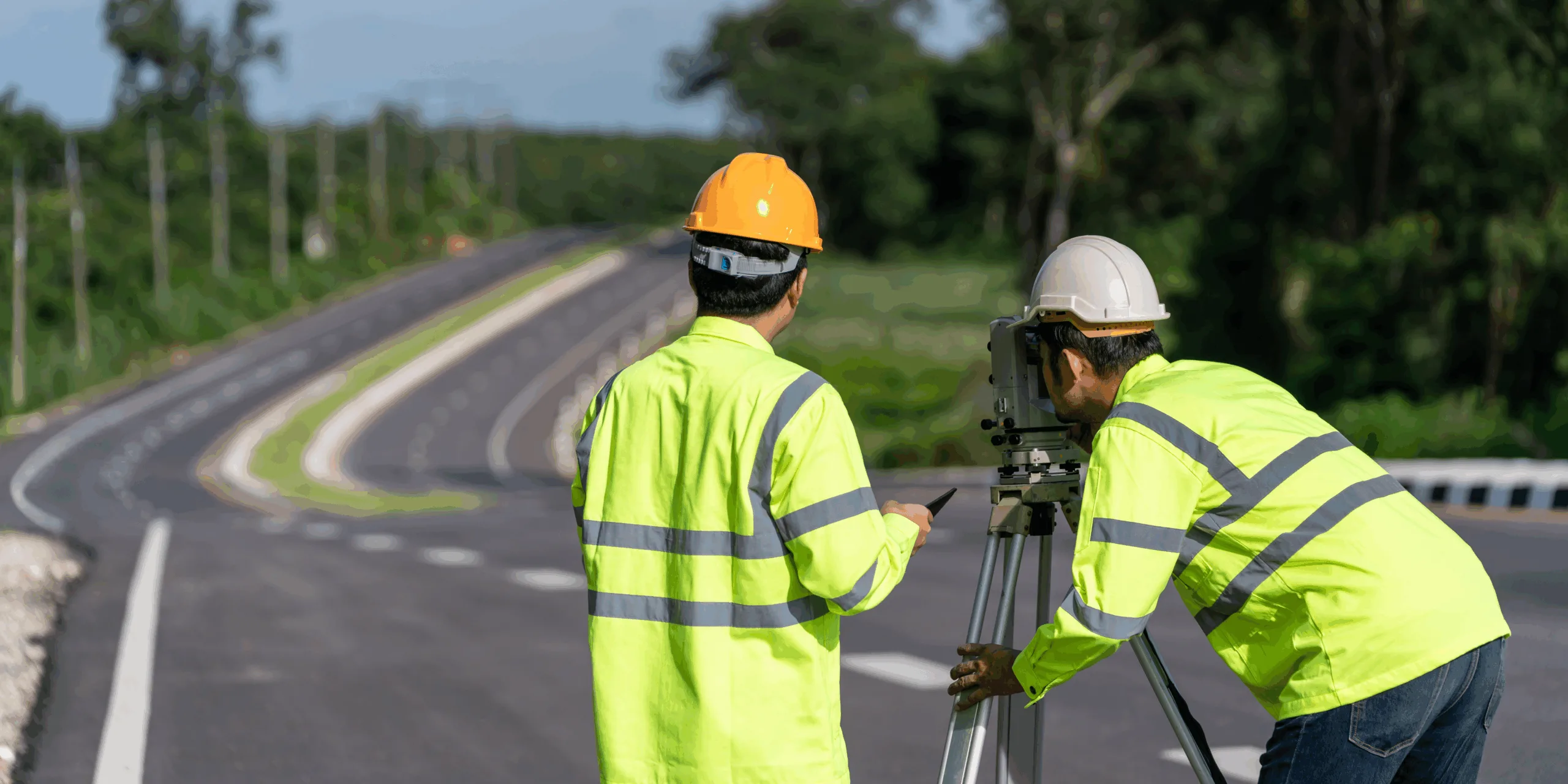 an image showing road survey engineers