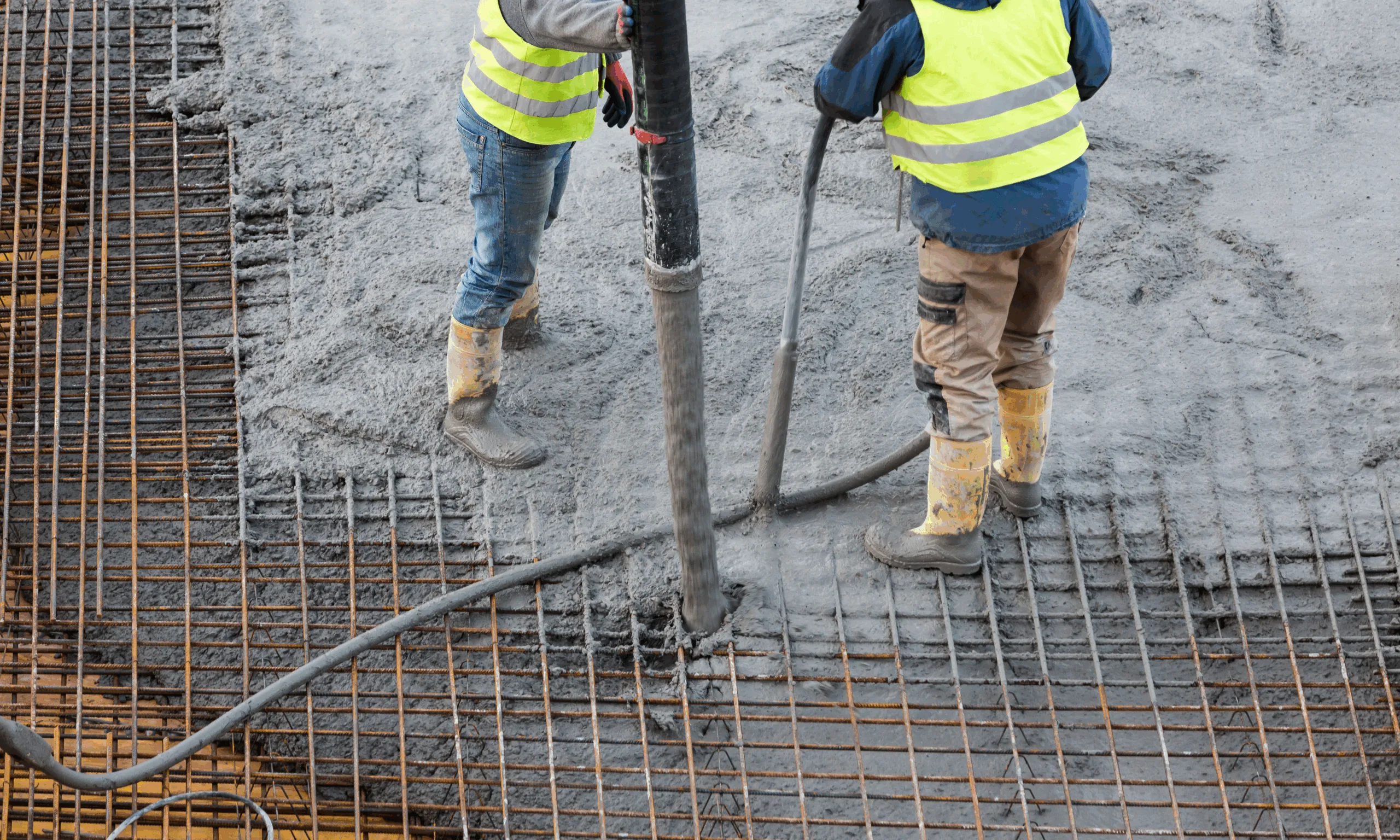 an image to show a concrete pour by concrete manufacturers