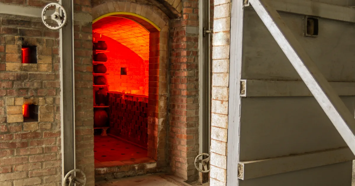 an image showing firing ceramics