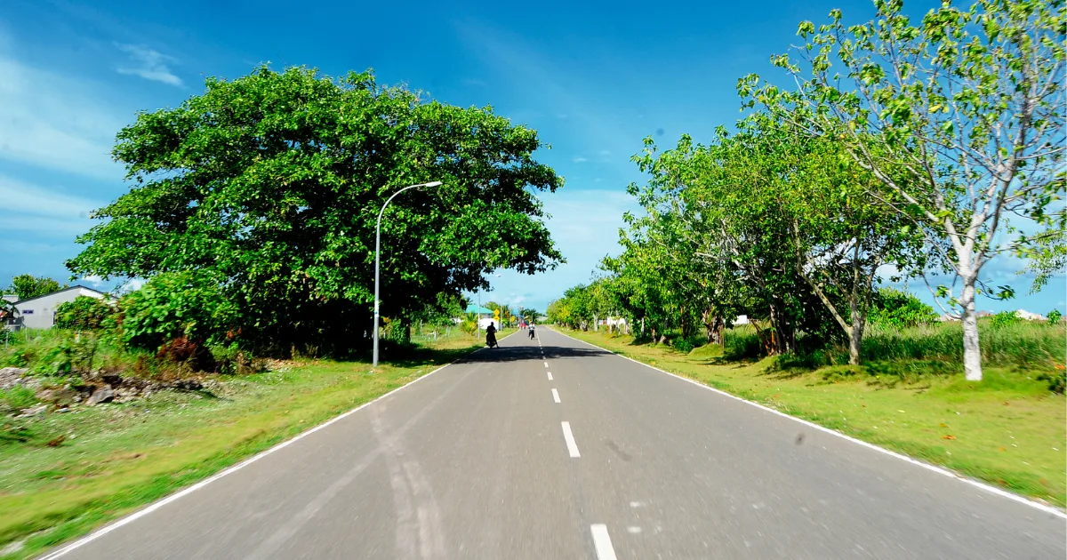 an image showing a road, representing limestone filler in asphalt