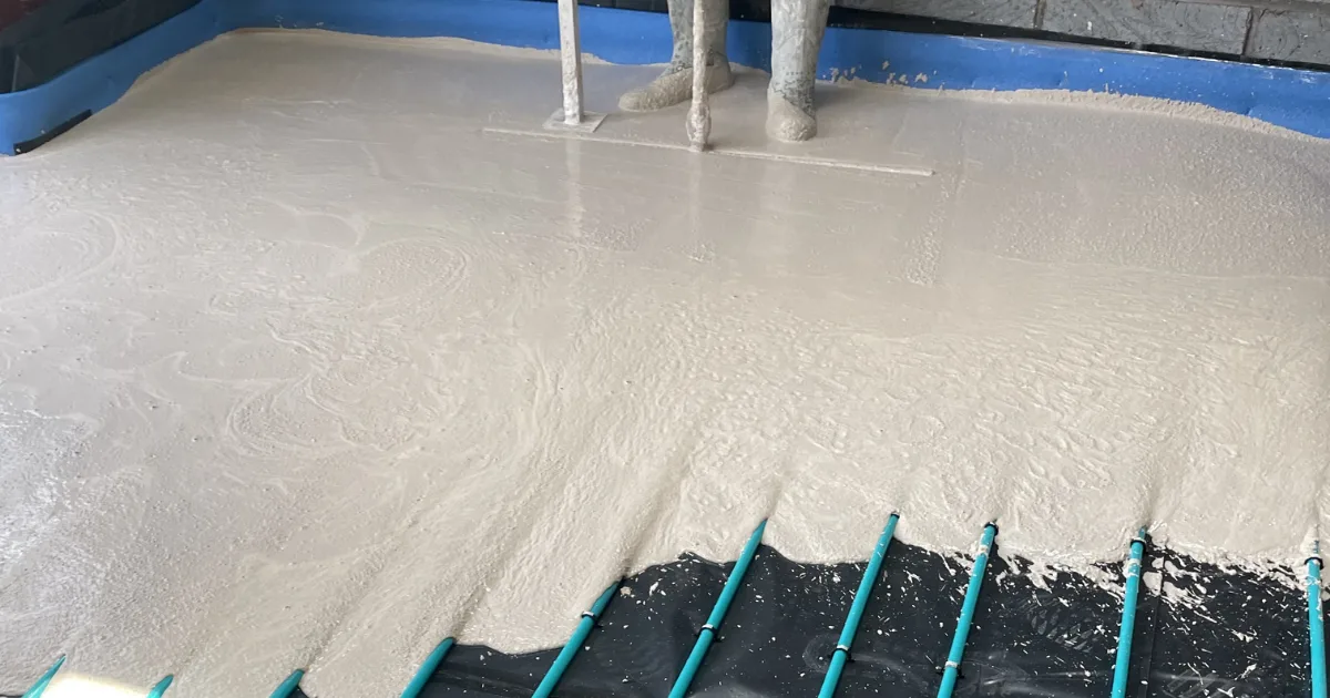 an image showing a screed pour