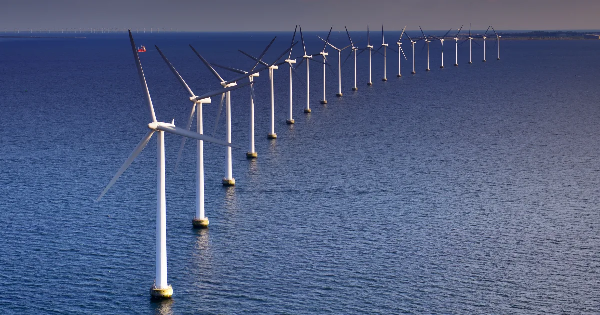 an image to show heavy concrete mix offshore wind foundations