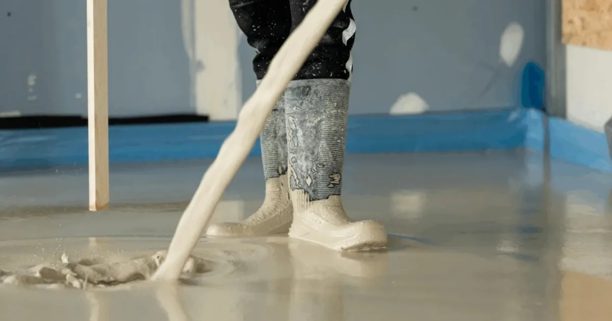 an image showing a screed pour