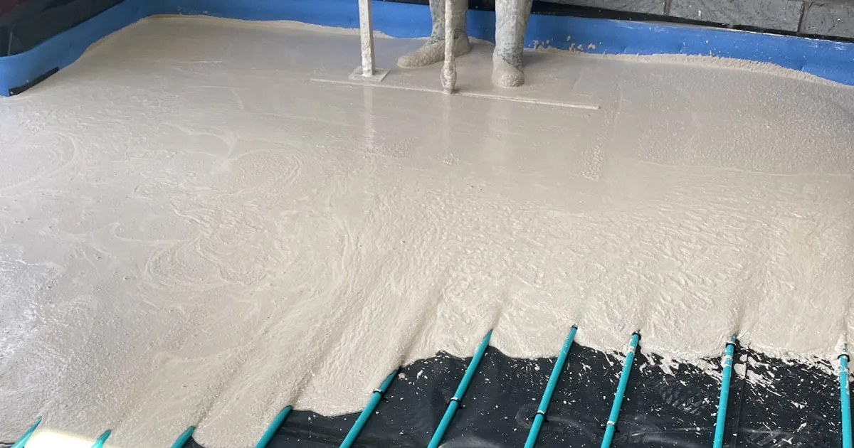 an image showing a screed pour