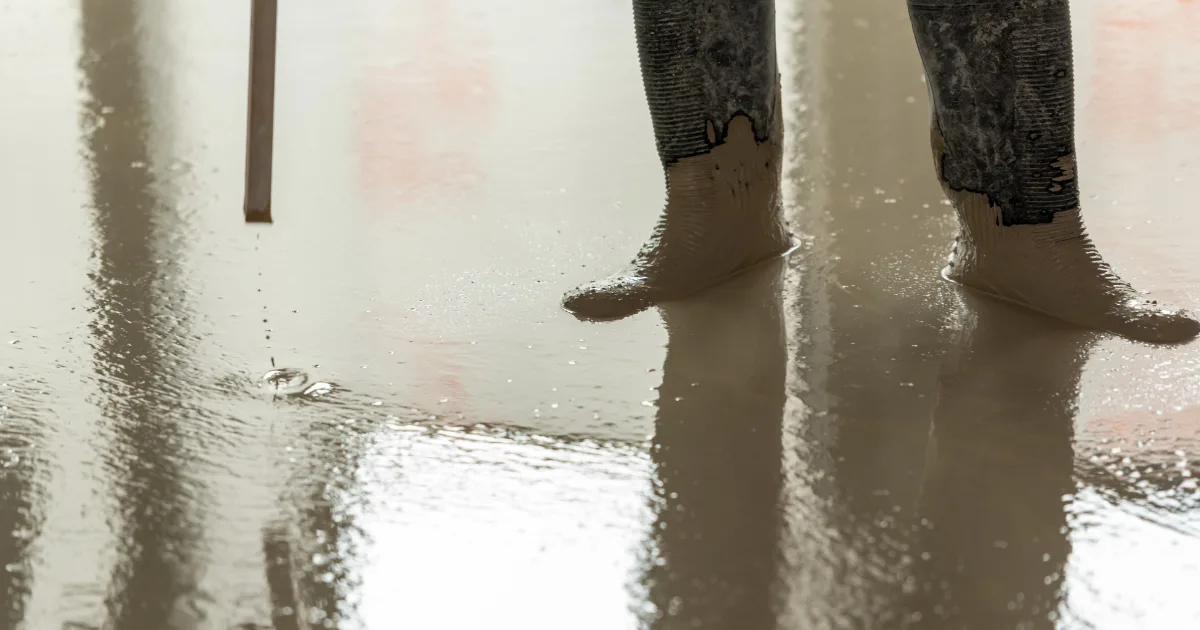 an image showing a screed pour